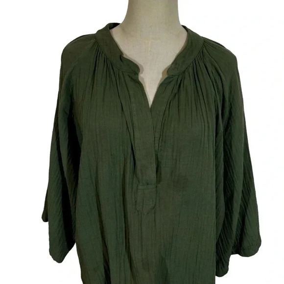 9seed Marrakech Cotton Gauze Dashiki Top Tunic Cover Up in Hunter PLEASE READ - Picture 7 of 14